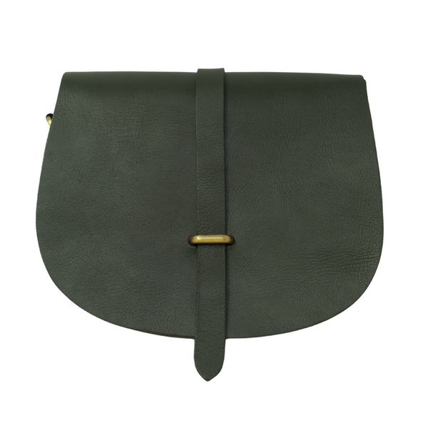 Atelier Marrakech Sam Loop Leather Khaki Green Saddle Bag