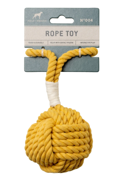Field & Wander Yellow Rope Dog Toy
