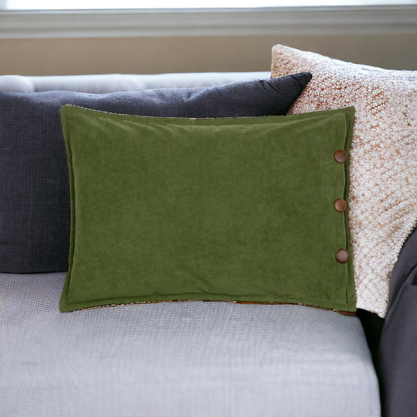 Persora Effron Olive Velvet Cushion