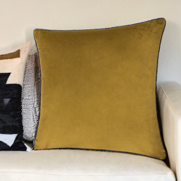 Persora Meridian Moss And Charcoal Velvet Cushion