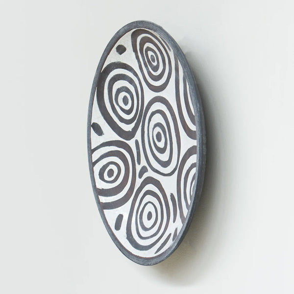 Persora Large Black And White Patterned Wall Platter