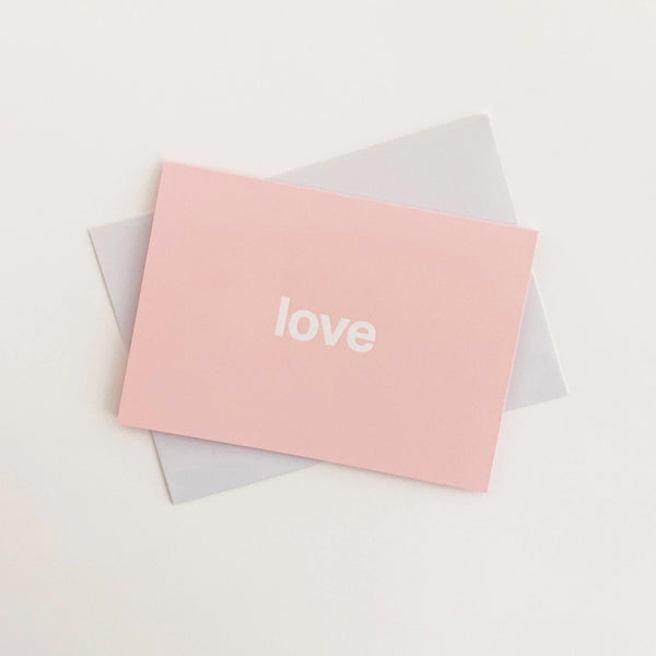 Tom Pigeon  Love Typographic Foiled Greetings Card