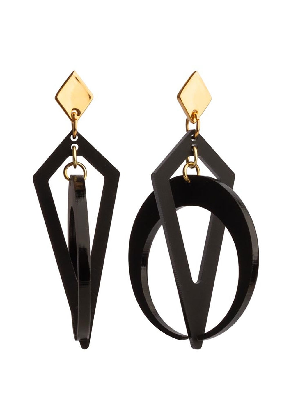 Toolally Crescent Hoops - Black