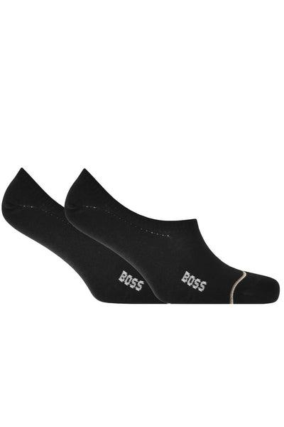 Hugo Boss Boss - 2-pack Of Black Shoe Liners In A Cotton Blend 50522704 001