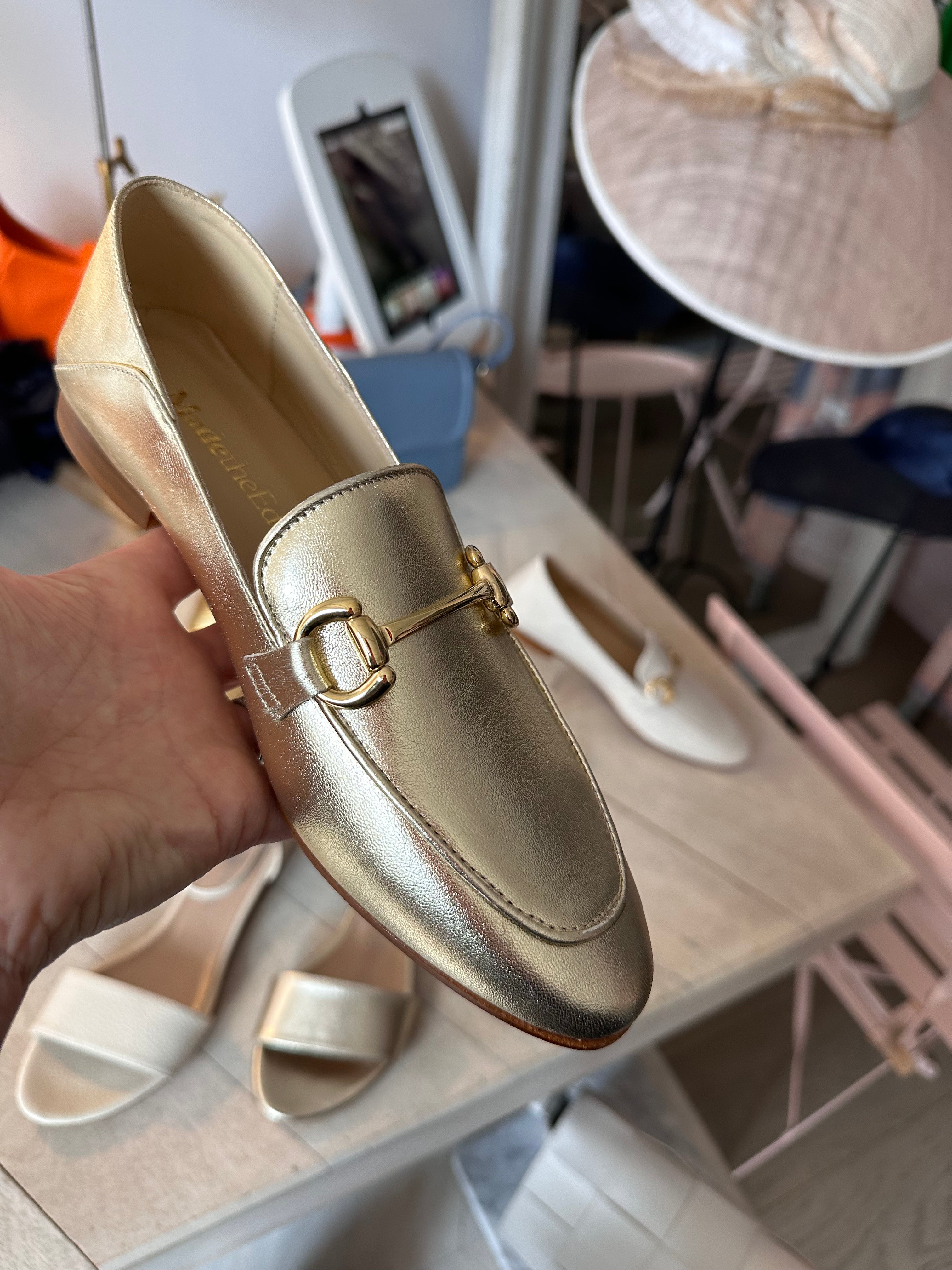 MADE THE EDIT Annie Soft Gold Loafer