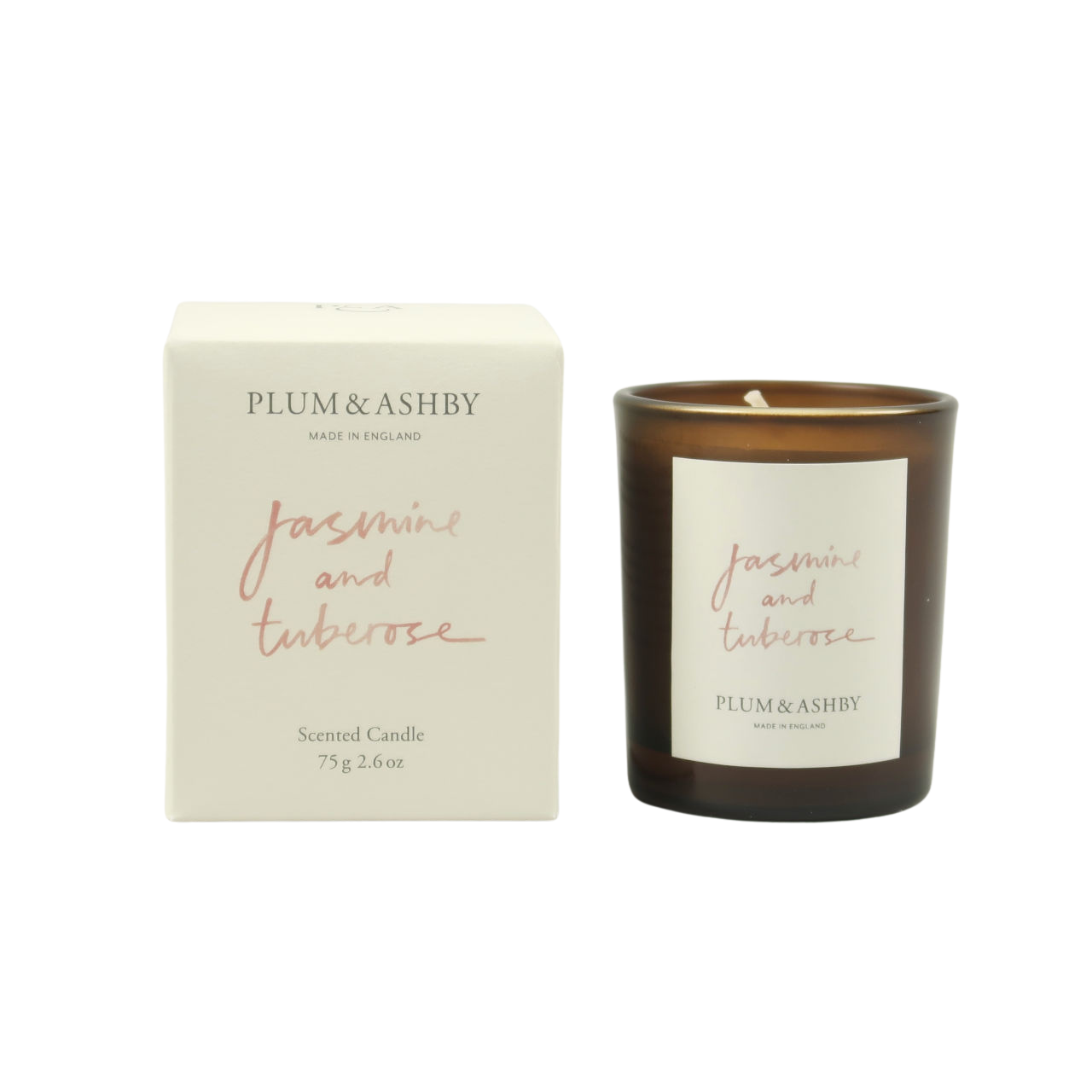 Plum & Ashby  Jasmine and Tuberose Scented Candle - Small