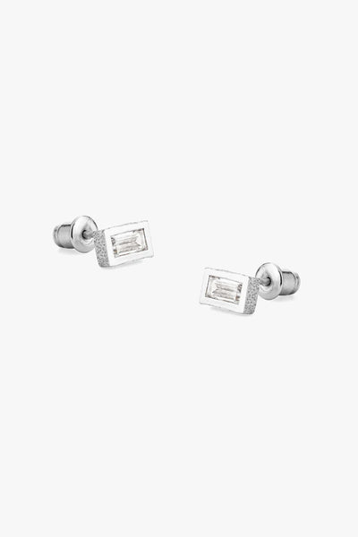 Tutti & Co Flare Stud Earrings - Silver