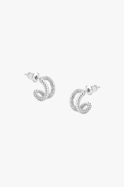 Tutti & Co Braid Earrings - Silver