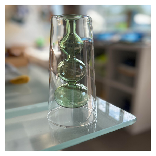 Intrepid Nordic Glass Bud Vase - Green