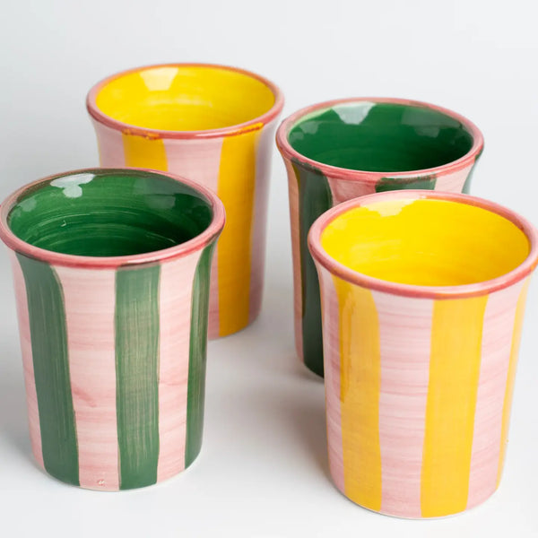 Alfar Tierra Cocida Stripy Ceramic Cups