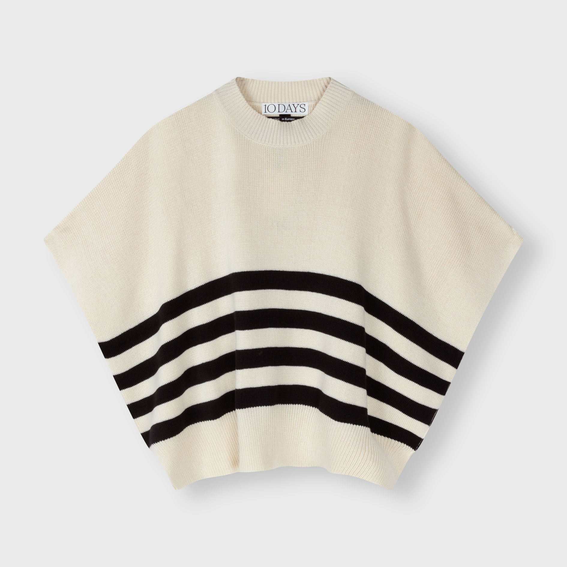 10Days Sleeveless Sweater Knit Stripes