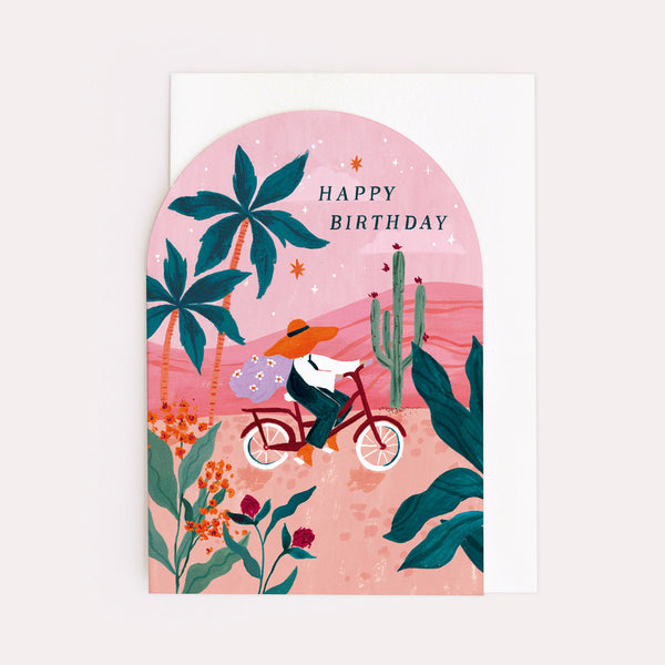 Sister Paper Co Sunset Bike Ride Birthday Card
