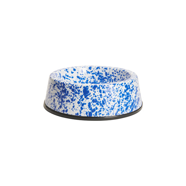 Crow Canyon Home Splatter Pet Bowl - Blue & White