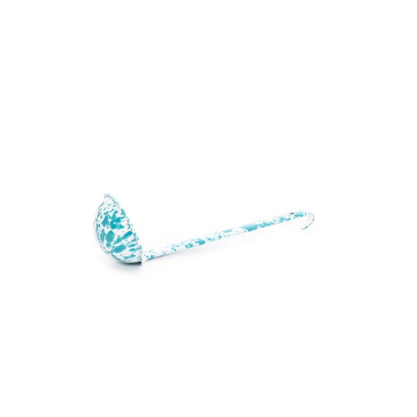 Crow Canyon Home Splatter Ladle - Turquoise & White