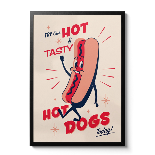 Telegramme Paper Co Snack Pack Hot Dog A3 Art Print