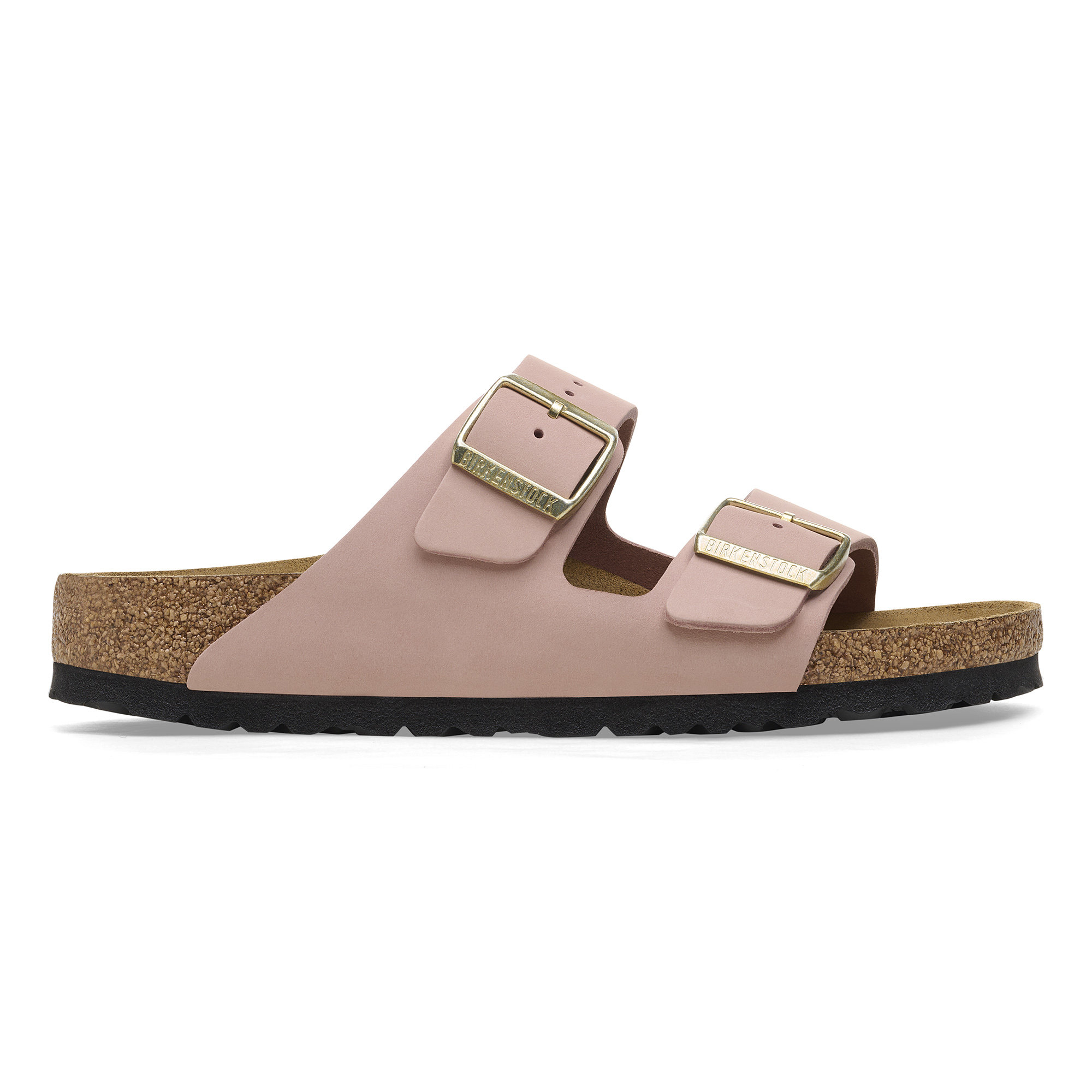 Birkenstock Soft Pink Arizona Nubuc Leather 1026684 Narrow Fit Sandals