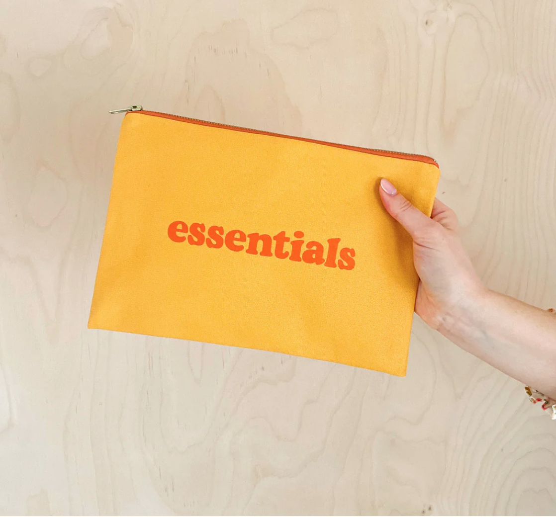 Alphabet Bags Yellow Essentials Zip Pouch