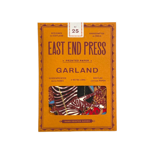 East End Press Garland Swen Paper Safari Animals Sewn