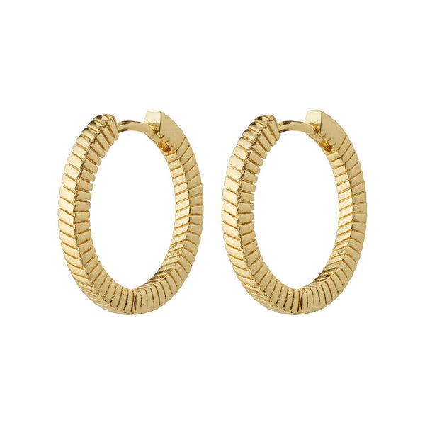 Pilgrim Dominique Recycled Hoop Earrings Gold-plated
