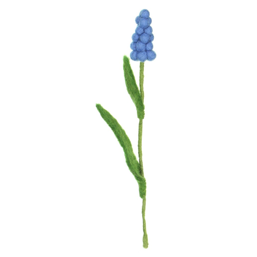 Sjaal met Verhaal Felt Flower - Grape Hyacinth