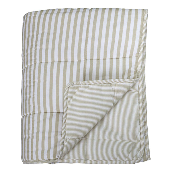 Chic Antique Sand Striped Quilt