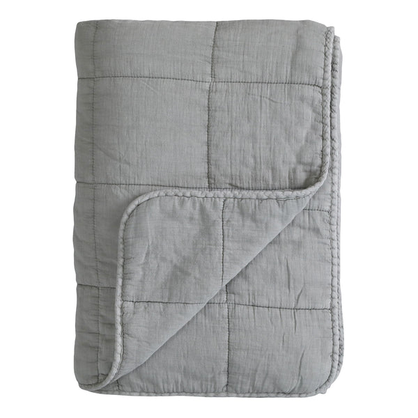 Chic Antique French Grey Quilt
