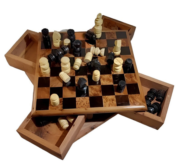 Artisan Stories Secret Chess Game Thuya Wood