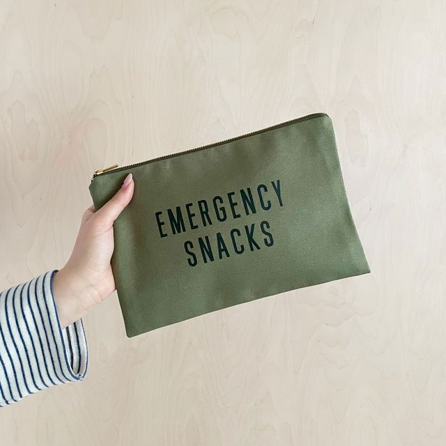 Alphabet Bags  Emergency Snacks Khaki Pouch 