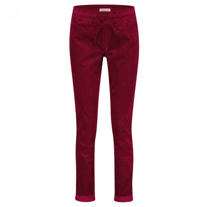 Red Button Trousers Tessy Cord Ruby