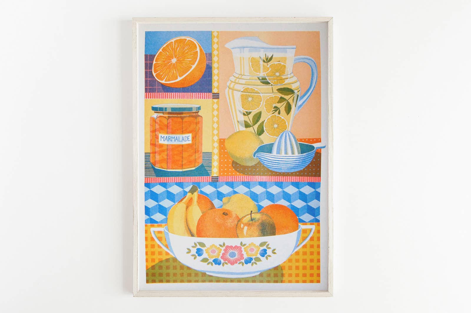 Printer Johnson Orange & Lemon A3 Framed Riso Print