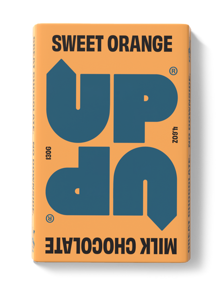 UP UP Sweet Orange Milk Chocolate Bar