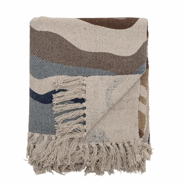 Bloomingville Stephania Throw, Brown, Recycled Cotton