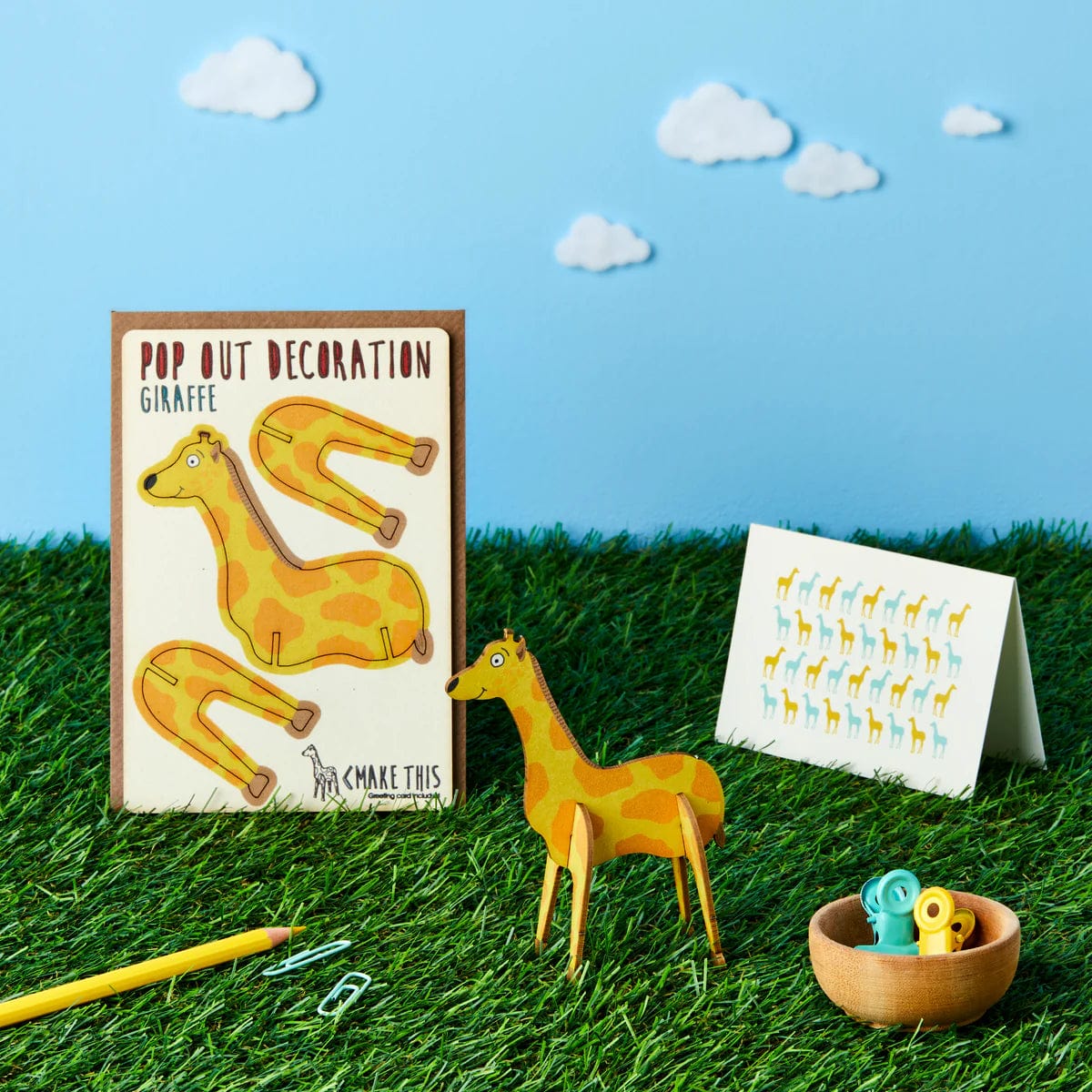 Pop Out Card Company Giraffe Pop Out Greeting Card