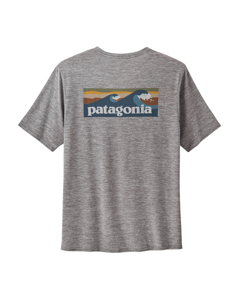 Patagonia Clothing Camiseta Ms Capilene Cool Daily - Boardshort Logo Feather Grey (blaf)