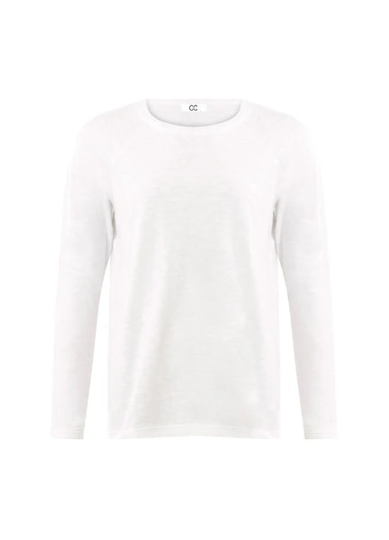 Coster Copenhagen Heart Long Sleeve T-shirt In White