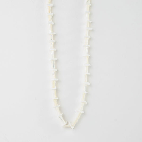 Pineapple Island White Beaded Surfer Necklace