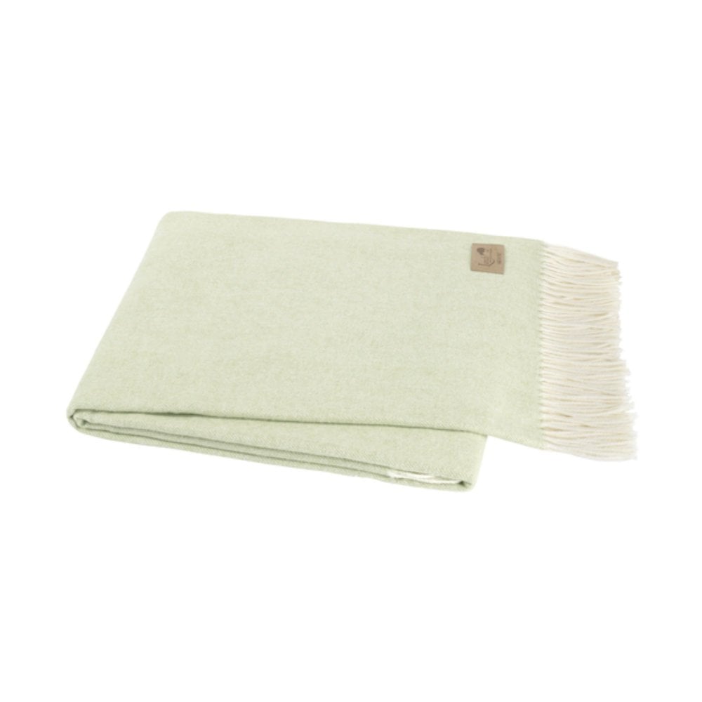 Lands Downunder Italian Herringbone Throw | White Sage