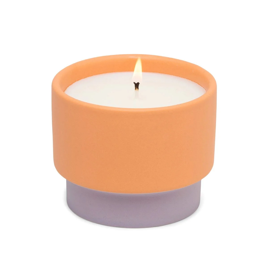 Paddywax Colour Block Ceramic Candle - Orange - Violet & Vanilla (170G)
