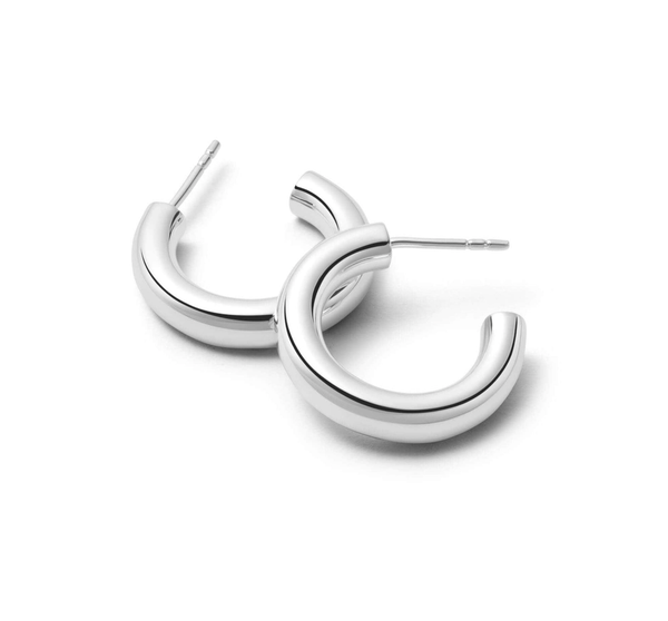 Daisy Jewellery Mini Bold Hoop Earrings - Silver Plated