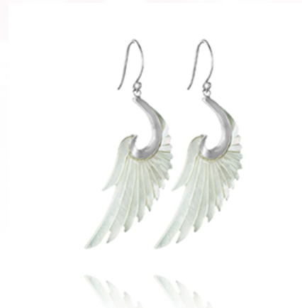Angel Jewellery Mother Of Pearl Wing Earrings