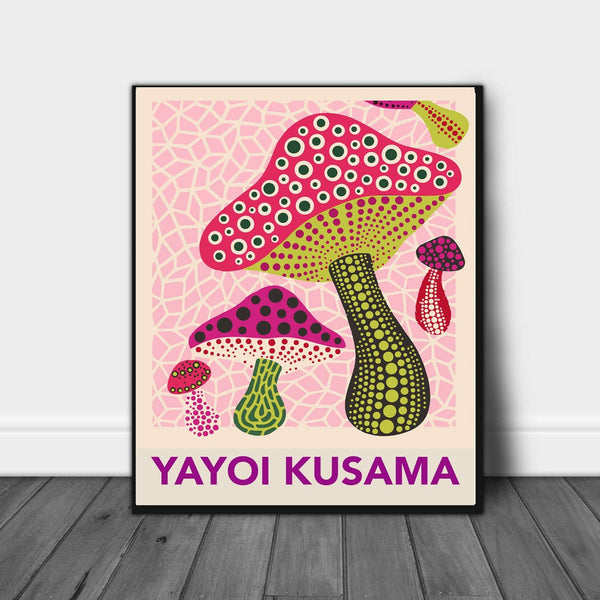 Stanley Street Studio Yayoi Kusama Mushroom Pink Print: A3