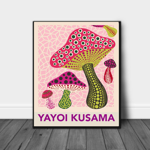 Stanley Street Studio Yayoi Kusama Mushroom Pink Print: A5