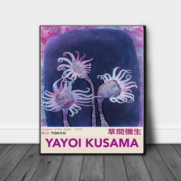 Stanley Street Studio Yayoi Kusama Purple Flower Print: A4 8.3 X 11.7 Inches