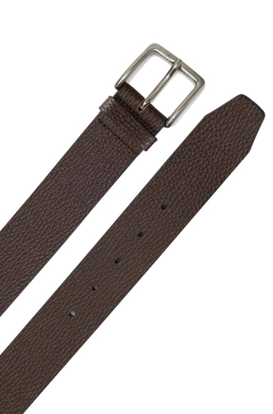 Hugo Boss Boss - Ronnie-gr_sz35 - Dark Brown Grained Italian Leather Belt 50523362 202