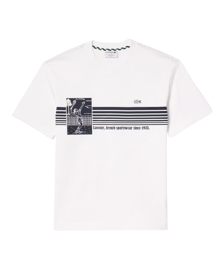 Lacoste Lacoste French Made Tennis Print White