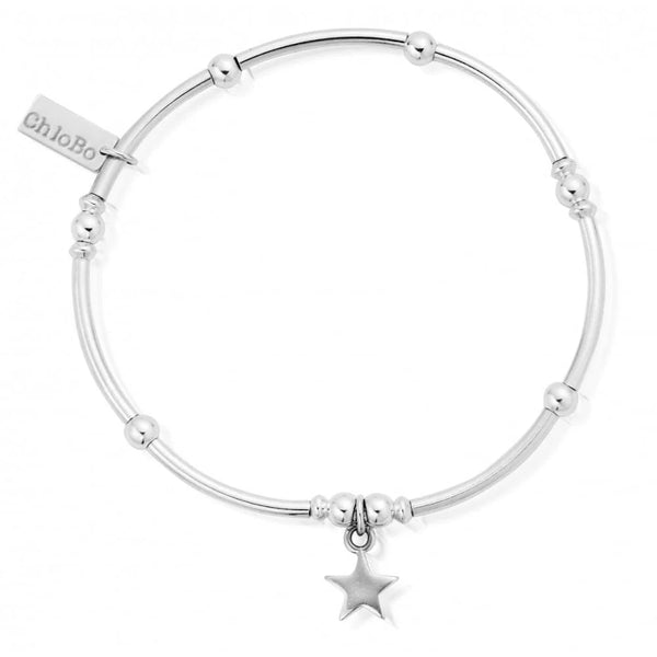 ChloBo Mini Noodle Ball Star Bracelet - Silver