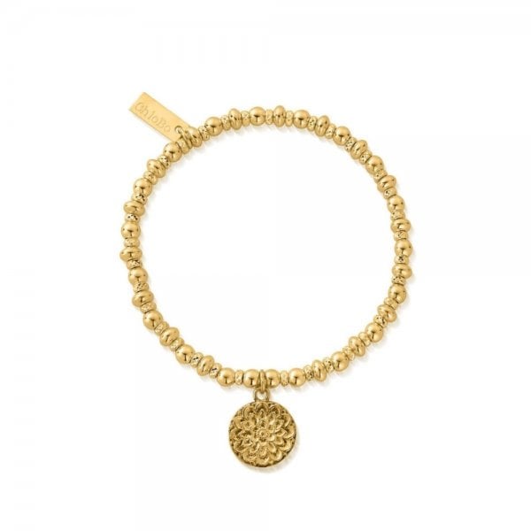 ChloBo Didi Sparkle Moonflower Bracelet - Gold
