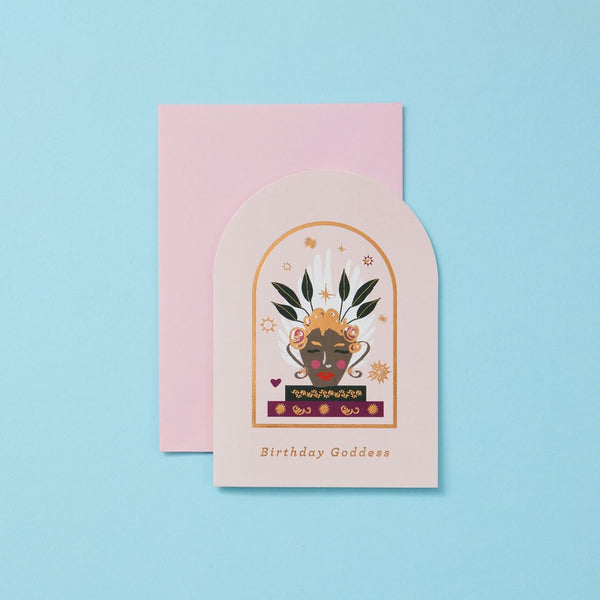 TYPE AND STORY. Birthday Goddess Birthday Card