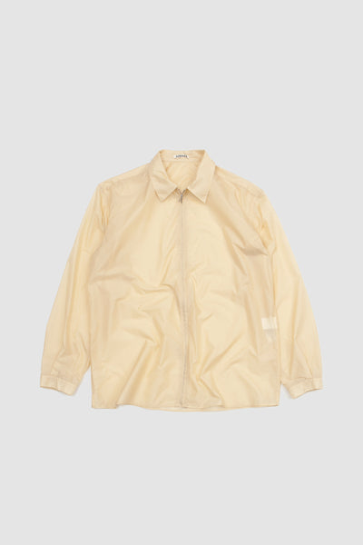 Auralee Light Nylon Zip Shirt Light Yellow