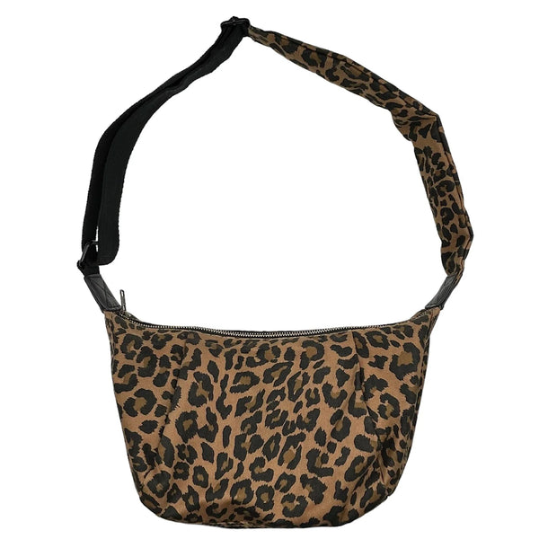 SIXTON LONDON Brixton Crossbody Sling Bag - Leopard Print Brown